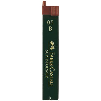 Грифели Faber-Castell \"Super-Polymer\" для механических карандашей, 12шт., 0,5мм, B