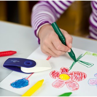 Мелки Faber-Castell \"Grip\" пластиковые, трехгран.в картонной упаковке, 12цв.