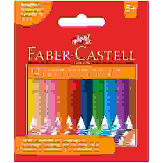 Мелки Faber-Castell \"Grip\" пластиковые, трехгран.в картонной упаковке, 12цв.