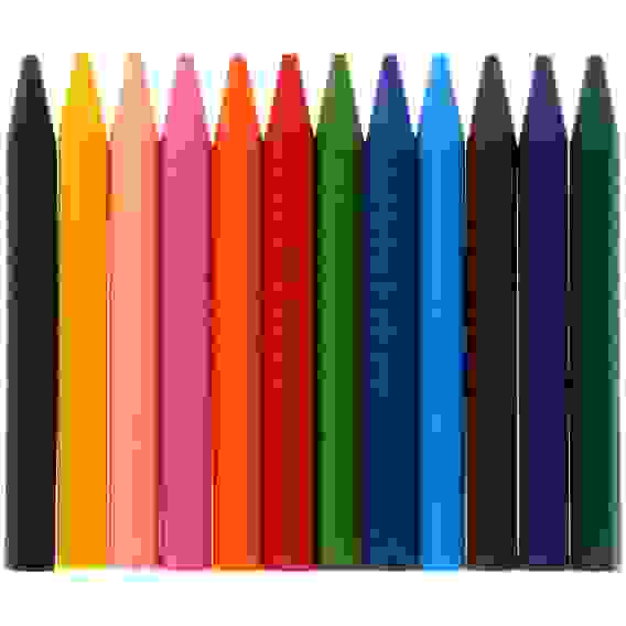 Мелки Faber-Castell \"Grip\" пластиковые, трехгран.в картонной упаковке, 12цв.