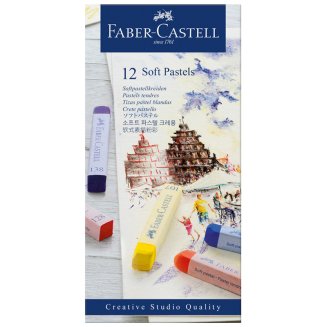 Пастель Faber-Castell \"Soft pastels\" в наборе из 12 цветов, в картонной упаковке