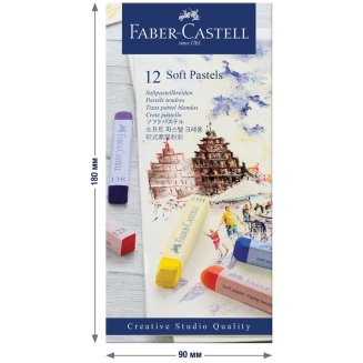 Пастель Faber-Castell \"Soft pastels\" в наборе из 12 цветов, в картонной упаковке