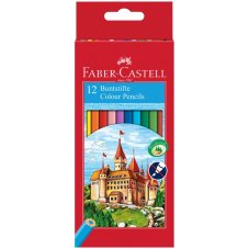 Карандаши Faber-Castell цветные, набор из 12 цветов, в карт.упаковке.