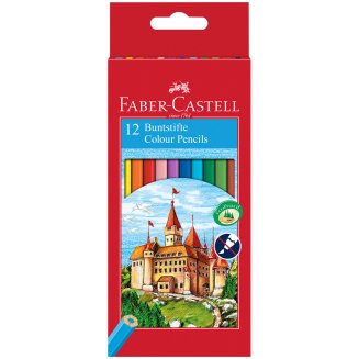 Карандаши Faber-Castell цветные, набор из 12 цветов, в карт.упаковке.