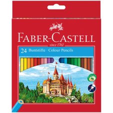 Карандаши Faber-Castell цветные, набор из 24 цветов, в карт.упаковке.
