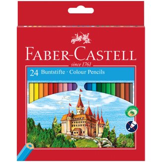 Карандаши Faber-Castell цветные, набор из 24 цветов, в карт.упаковке.