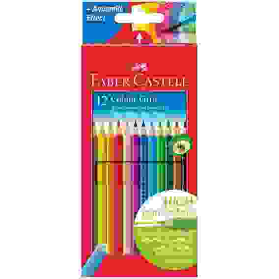 Карандаши Faber-Castell \"Grip\" цветные, трехгранные, заточенные, набор из 12цветов, картон