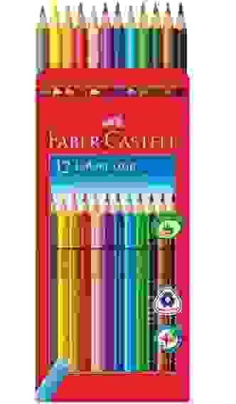 Карандаши Faber-Castell \"Grip\" цветные, трехгранные, заточенные, набор из 12цветов, картон
