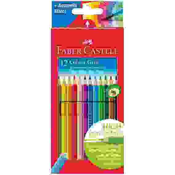 Карандаши Faber-Castell \"Grip\" цветные, трехгранные, заточенные, набор из 12цветов, картон