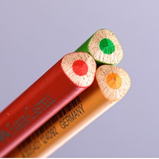 Карандаши Faber-Castell \"Grip\" цветные, трехгранные, набор из 12 цветов в металлической коробке