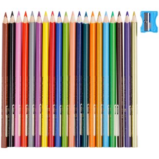 Карандаши Faber-Castell \"Jumbo\" цветные, трехгранные, утолщенные, 20 цветов с точилкой в карт.уп.