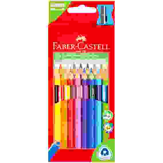 Карандаши Faber-Castell \"Jumbo\" цветные, трехгранные, утолщенные, 20 цветов с точилкой в карт.уп.