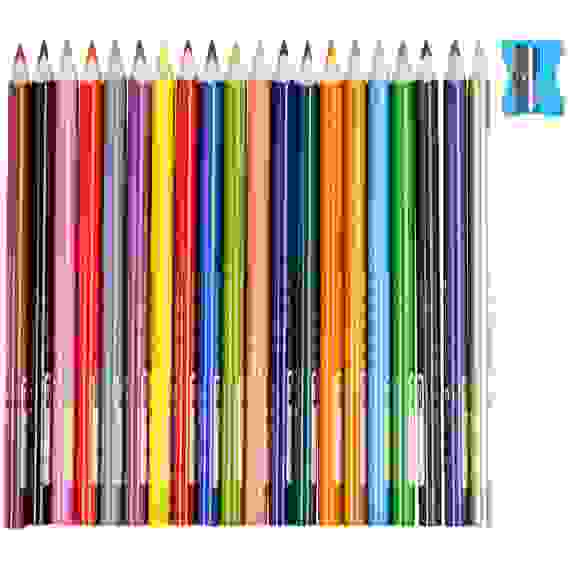 Карандаши Faber-Castell \"Jumbo\" цветные, трехгранные, утолщенные, 20 цветов с точилкой в карт.уп.