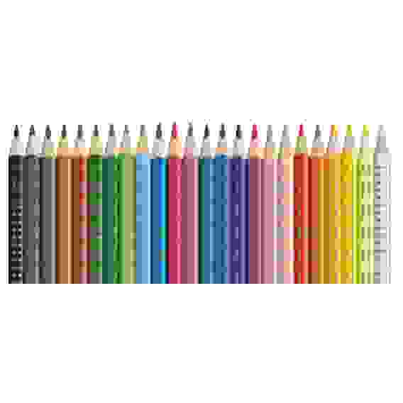 Карандаши Faber-Castell \"Grip\" цветные, трехгранные, набор из 24 цветов, в картонной упаковке