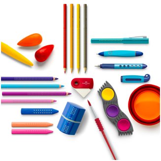 Карандаши Faber-Castell \"Jumbo Grip\" цветные, трехгранные, утолщенные, 12 цветов в карт.упаковке