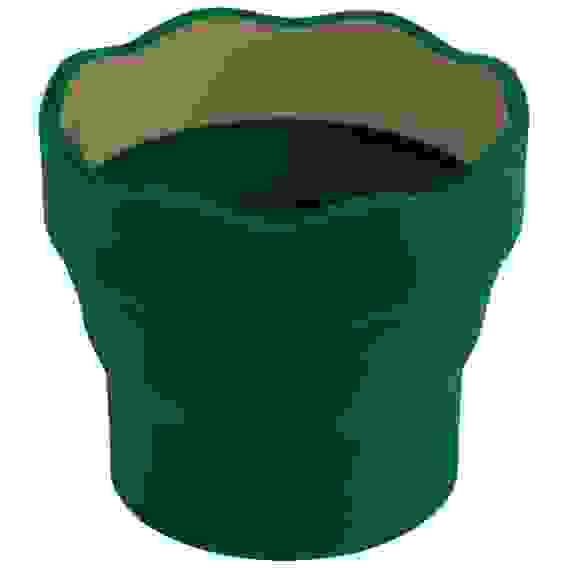 Стакан Faber-Castell \"Clic&amp;Go\" для воды складной, темно-зеленый