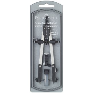 Готовальня Faber-Castell, пластиковый футляр, 3 предмета