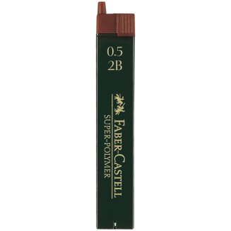 Грифели Faber-Castell \"Super-Polymer\" для механических карандашей, 12шт., 0,5мм, 2B