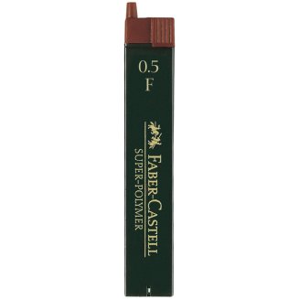 Грифели Faber-Castell \"Super-Polymer\" для механических карандашей, 12шт., 0,5мм, F