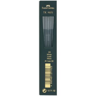 Грифели Faber-Castell \"TK 9071\" для цанговых карандашей, 10шт., 2,0мм, 2H