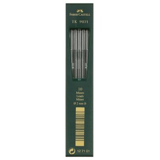Грифели Faber-Castell \"TK 9071\" для цанговых карандашей, 10шт., 2,0мм, B