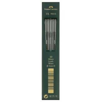Грифели Faber-Castell \"TK 9071\" для цанговых карандашей, 10шт., 2,0мм, H