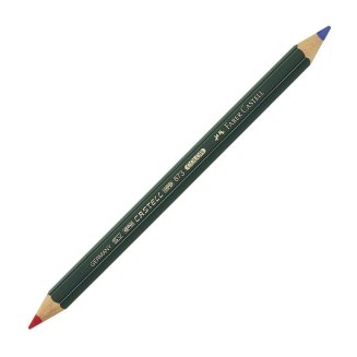 Карандаш Faber-Castell \"Castell\" двухцветный, красный-синий, утолщенный, заточенный