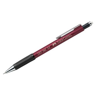 Карандаш Faber-Castell \"Grip 1347\" механический, 0,7 мм, B,грип,с ластиком,автоподача гриф., красный