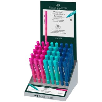 Карандаш Faber-Castell \"Grip 2010\" механический , 0,5 мм, B, с ластиком, разные цвета в дисплее