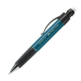 Карандаш механический Faber-Castell \"Grip Plus\", 0,7мм, грип, с ластиком, бирюзовый