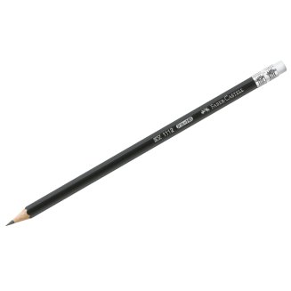 Карандаш Faber-Castell \"1112\" чернографитный, твердость HB, заточенный, с ластиком