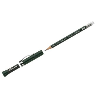 Карандаш Faber-Castell \"Castell 9000\" чернографитный,B, в пластик.футл., с колпачком-точилкой и ласт