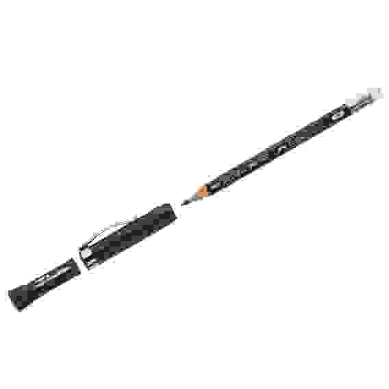 Карандаш Faber-Castell \"Castell 9000\" чернографитный,B, в пластик.футл., с колпачком-точилкой и ласт