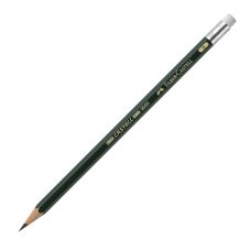 Карандаш Faber-Castell \"Castell 9000\" чернографитный, твердость B, с ластиком, заточенный