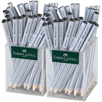 Карандаш Faber-Castell \"Jumbo Grip \" чернографитный, трехгранный, утолщенный, B, в пластик.стакане