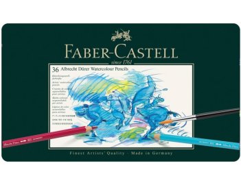Карандаши Faber-Castell \"Albrecht Dürer\" акварельные художественные, набор из 36 цв. в метал.коробке