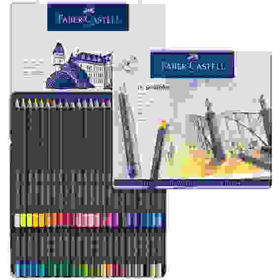Карандаши Faber-Castell \"Goldfaber\" цветные, круглые, набор из 48 цветов в металлической коробке