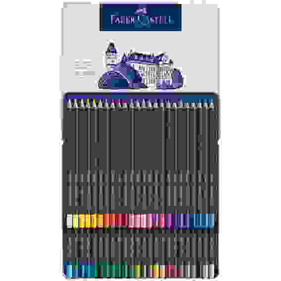 Карандаши Faber-Castell \"Goldfaber\" цветные, круглые, набор из 48 цветов в металлической коробке
