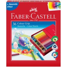 Карандаши Faber-Castell \"Grip\" цветные, заточенные, набор из 36 цветов в студийной коробке