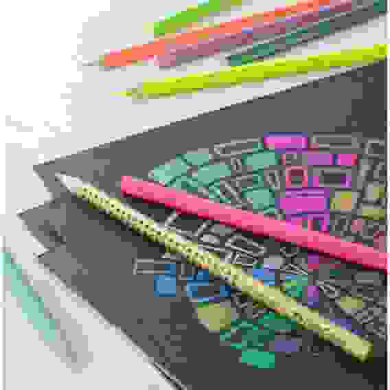 Карандаши цветные Faber-Castell "Grip", 12цв., неон/пастель/металлик, трехгран., заточен., картон.