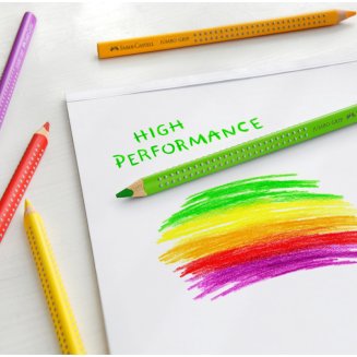 Карандаши Faber-Castell \"Jumbo Grip\" цветные, трехгранные, утолщенные, 6 цветов в карт.упаковке