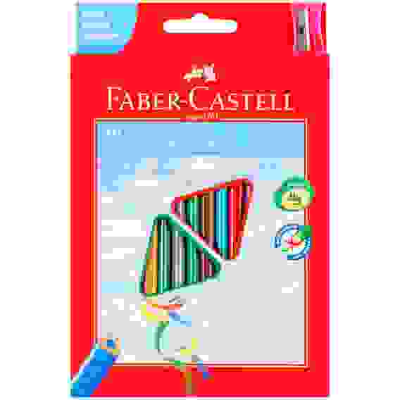 Карандаши Faber-Castell цветные, набор из 36 цветов, трехгранные, с точилкой, в карт.упаковке