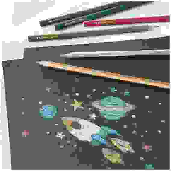 Карандаши Faber-Castell цветные, набор из 10 цветов, металлик, в карт.упак.