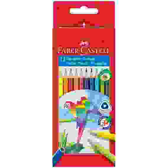 Карандаши цветные Faber-Castell, 12цв., трехгран., заточен., картон.уп.