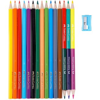 Карандаши Faber-Castell цветные, набор из 12 цветов+4, в карт.упаковке, с точилкой