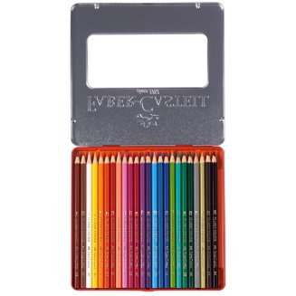 Карандаши цветные Faber-Castell, 24цв., заточен., метал. кор.