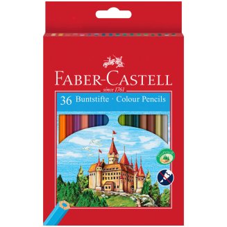 Карандаши Faber-Castell цветные, набор из 36 цветов, в карт.упаковке.