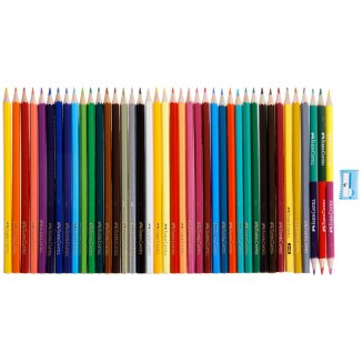 Карандаши Faber-Castell цветные, набор из 36 цветов+4, в карт.упаковке., с точилкой