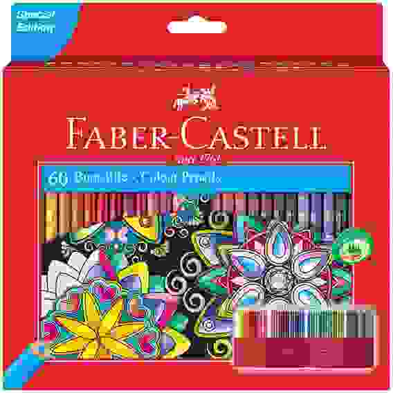 Карандаши Faber-Castell цветные, набор из 60 цветов, карт.подставка