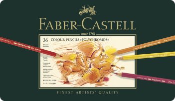 Карандаши цветные Faber-Castell \"Polychromos\" художественные 36цв., заточен., метал. коробка